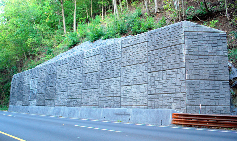 US 441-Emergency Landslide Remediation concrete wall