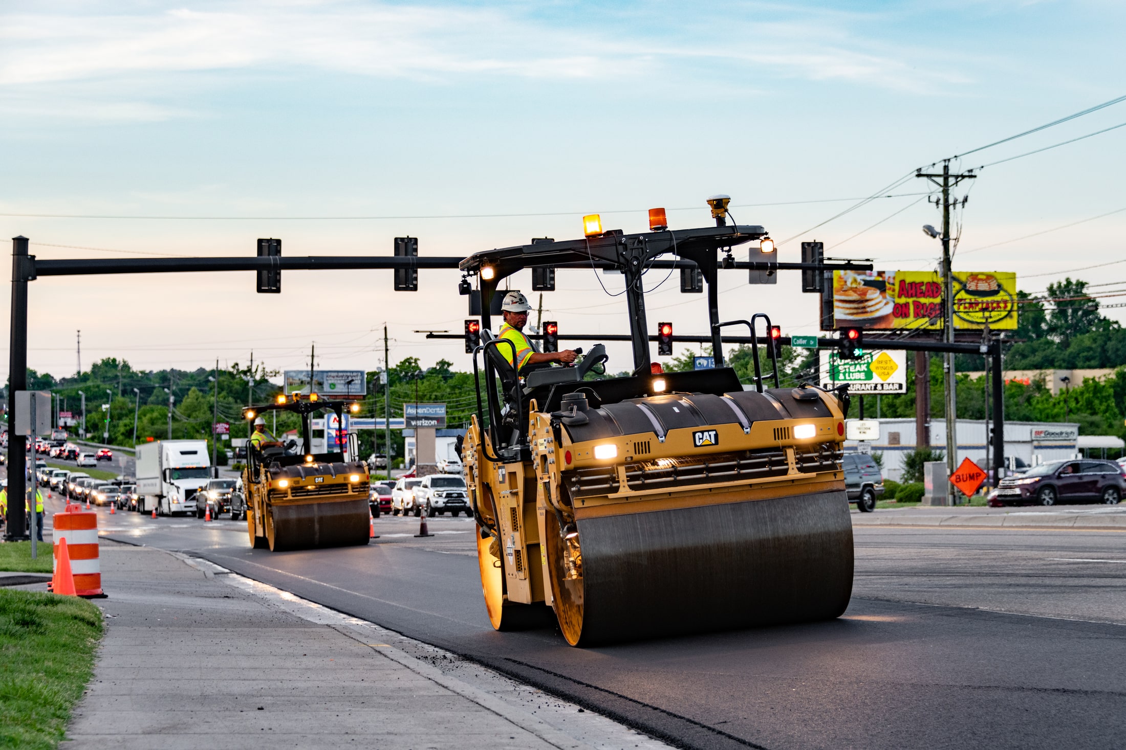 Blalock team paving a road in Tennessee